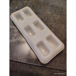 Vintage Tupperware Popsicle Mold Base Only 6 Slot White Replacement Tray